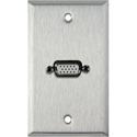 My Custom Shop WPL-1138 1-Gang Stainless Steel Wall Plate w/ 1 VGA HD 15-Pin Female Barrel