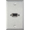 Photo of My Custom Shop WPL-1140 1-Gang Stainless Steel Wall Plate w/ One 9-Pin D-Sub Rear Solder Connector