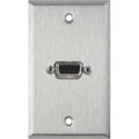 Photo of My Custom Shop 1-Gang Stainless Steel Wall Plate w/ One 9-Pin D-Sub Rear Solder Connector