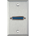 Photo of My Custom Shop 1-Gang Stainless Steel Wall Plate w/ One 25-Pin D-Sub Female Barrel