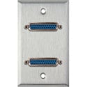 Photo of My Custom Shop 1-Gang Stainless Steel Wall Plate w/ Two 25-Pin D-Sub Female Barrels