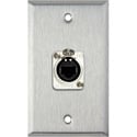Photo of My Custom Shop 1-Gang Stainless Steel Wall Plate w/ 1 Neutrik RJ45 To Rear IDC110 Connector