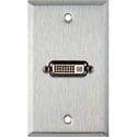 My Custom Shop 1-Gang Stainless Steel Wall Plate w/ 1 DVI Feed-Thru