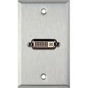 Photo of My Custom Shop WPL-1185 1-Gang Stainless Steel Wall Plate w/ 1 DVI Feed-Thru