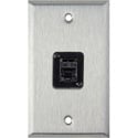 Photo of My Custom Shop WPL-1194 1-Gang Stainless Steel Wall Plate w/ 1 CAT5e RJ45 F-F Panel Mount Connector