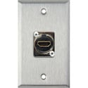 My Custom Shop WPL-1199 1-Gang Stainless Steel Wall Plate with (1) HDMI 2.0 Feedthru