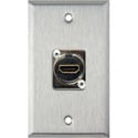 Photo of My Custom Shop WPL-1199 1-Gang Stainless Steel Wall Plate with (1) HDMI 2.0 Feedthru