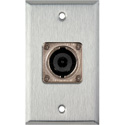 My Custom Shop WPL-1202 1-Gang Stainless Steel Wall Plate w/ 1 Neutrik NL8MPR 8 Pole speakON Connector