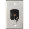 Photo of My Custom Shop 1-Gang Stainless Steel Wall Plate w/ 1 OpticalCON Quad Fiber Optic & Dust Cap