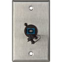 Photo of My Custom Shop WPL-1221 1-Gang Stainless Steel Wall Plate w/ 1 SC Singlemode Fiber Optic Connector