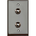 Photo of My Custom Shop WPLB-1110 1-Gang Brown Lexan Wall Plate w/ 2 1/4-Inch TRS Phone Jacks