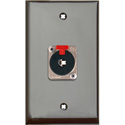 Photo of My Custom Shop WPLB-1111 1-Gang Brown Lexan Wall Plate w/ 1 NJ3FP6C 1/4-Inch TRS Latching Jack