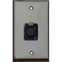 Photo of My Custom Shop 1-Gang Brown Lexan Wall Plate w/ NEUTRIK NC3FD-S-1-B 3-Pin XLR-F (screw terminal)