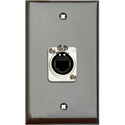 Photo of My Custom Shop WPLB-1167 1-Gang Brown Lexan Wall Plate w/ 1 NEUTRIK RJ45 To Rear IDC110 Connector