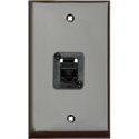 Photo of My Custom Shop WPLB-1194-6E 1-Gang Brown Lexan Wall Plate w/ CAT6 D-Series F-F feedthru