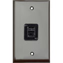 Photo of My Custom Shop 1-Gang Brown Lexan Wall Plate w/ CAT5e D-Series F-F feedthru
