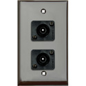 Photo of My Custom Shop WPLB-1210 1-Gang Brown Lexan Wall PLate w/ 2 Toslink connectors