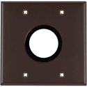 Photo of My Custom Shop 2-Gang Brown Lexan Wall Plate w/ One 1-5/8 inch Grommet