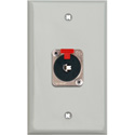 Photo of My Custom Shop 1-Gang Gray Lexan Wall Plate w/ 1 NJ3FP6C 1/4-Inch TRS Latching Jack