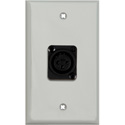 Photo of My Custom Shop 1-Gang Gray Lexan Wall Plate w/ 1 NC3FD-L-1-B Connector