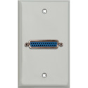 Photo of My Custom Shop 1-Gang Gray Lexan Wall Plate w/ One 25-Pin D-Sub Female Barrel