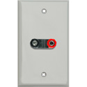 Photo of My Custom Shop WPLG-1163 1-Gang Gray Lexan Wall Plate w/ 1 Dual Binding Post Connector