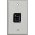 Photo of My Custom Shop WPLG-1194 1-Gang Gray Lexan Wall Plate w/ 1 CAT-5E RJ45 F-F Feedthrough