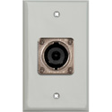 Photo of My Custom Shop WPLG-1202 1-Gang Gray Lexan Wall Plate w/ 1 NEUTRIK NL8MPR 8 Pole speakON Connector