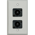 Photo of My Custom Shop WPLG-1210 1-Gang Gray Lexan Wall Plate w/ 2 Toslink connectors