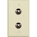 Photo of My Custom Shop WPLI-1110 1-Gang Ivory Lexan Wall Plate w/ 2 1/4-Inch TRS Phone Jacks