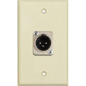 Photo of My Custom Shop 1-Gang Ivory Lexan Wall Plate w/ 1 NEUTRIK 3-Pin XLR Male
