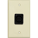 Photo of My Custom Shop 1-Gang Ivory Lexan Wall Plate w/ 1 NC3FD-L-1-B Connector