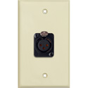 Photo of My Custom Shop 1-Gang Ivory Wall Plate w/ NEUTRIK NC3FD-S-1-B 3-Pin Female XLR & Rear Screw Terminal Block