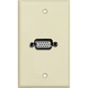 My Custom Shop 1-Gang Ivory Lexan Wall Plate w/ HD15-F VGA Feedthrough