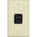 Photo of My Custom Shop 1-Gang Ivory Lexan Wall Plate w/ 1 CAT-5E RJ45 F-F Feedthrough