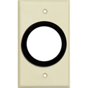 Photo of My Custom Shop WPLI-158GROM 1-Gang Ivory Lexan Wall Plate w/ One 1-5/8 inch Grommet