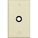 Photo of My Custom Shop WPLI-38GROM 1-Gang Ivory Lexan Wall Plate w/ One 3/8 inch Grommet