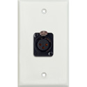 Photo of My Custom Shop 1-Gang White Lexan Wall Plate w/ NEUTRIK NC3FD-S-1-B 3-Pin XLR-F (screw terminal)