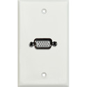 Photo of My Custom Shop WPLW-1136 1-Gang White Lexan Wall Plate w/ 1-HD 15-Pin Female Rear Solder Points