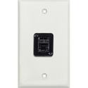 Photo of My Custom Shop 1-Gang White Lexan Wall Plate w/ 1 CAT-5E RJ45 F-F Feedthrough