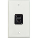 Photo of My Custom Shop WPLW-1194 1-Gang White Lexan Wall Plate w/ 1 CAT-5E RJ45 F-F Feedthrough