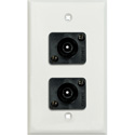 Photo of My Custom Shop WPLW-1210 1-Gang White Lexan Wall Plate w/ 2 Toslink connectors