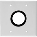 Photo of My Custom Shop 2-Gang White Lexan Wall Plate w/ One 1-5/8 inch Grommet