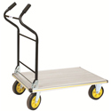 Photo of Wesco 270382 Aluminum Platform Folding Ergo-Handle Truck - Rubber Wheels - 660lbs Load Capacity - 41 x 35.5 x 24 Inch