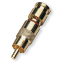 Photo of White Sands RCAFPSLC59G Full Size RCA Male Fixed Pin Compression Connector -Gold