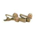 WindTech TC-10 Lavalier/Lapel Mic Soft Mount Tie Clip 3 Pack Tan