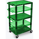 Photo of Luxor WT1642E-GN Open Shelf Utility And Audio Visual Carts - Green