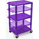 Photo of Luxor WT1642E-PE Open Shelf Utility And Audio Visual Carts - Purple