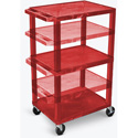 Photo of Luxor WT1642E-RD Open Shelf Utility And Audio Visual Carts - Red