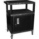 Photo of Luxor WT26C2E Utility AV Cart 26 Inch High with 4 Inch Casters Black